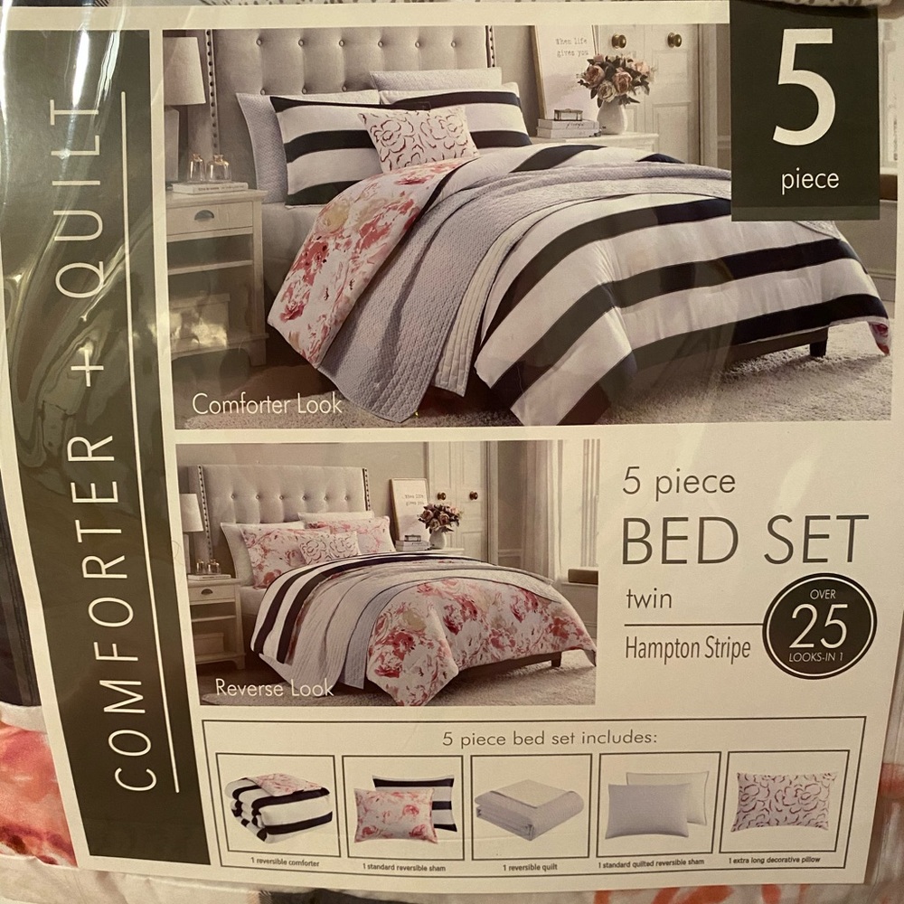 Twin/ Twin XL Comforter & Twin Sheet Set